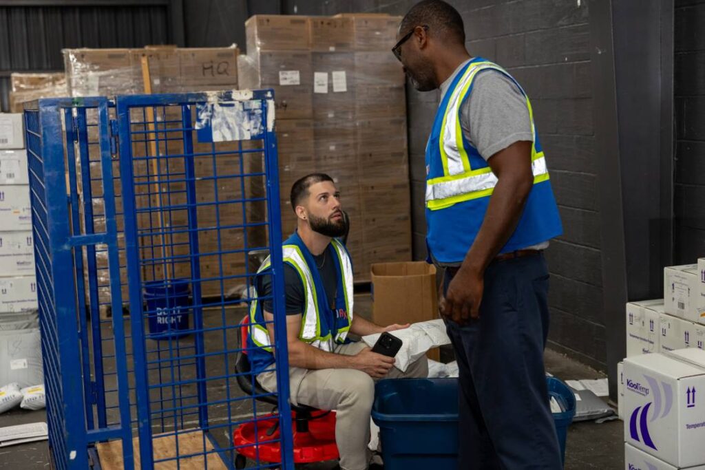 MedRx Logistic Team Members in Wharehouse Prior to Delivery